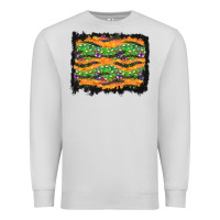 Dove Grey Halloween Skull Background Premium Sweatshirt - BundleAndBundleShop