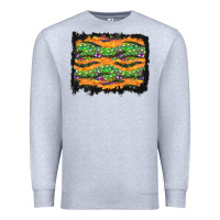 Heather Grey Halloween Skull Background Premium Sweatshirt - BundleAndBundleShop