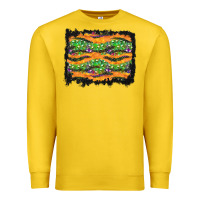 Lemon Halloween Skull Background Premium Sweatshirt - BundleAndBundleShop