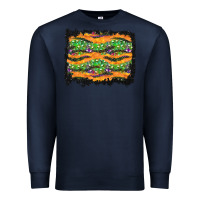 Navy Halloween Skull Background Premium Sweatshirt - BundleAndBundleShop