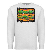 Oatmeal Heather Halloween Skull Background Premium Sweatshirt - BundleAndBundleShop
