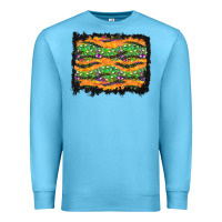 Ocean Blue Halloween Skull Background Premium Sweatshirt - BundleAndBundleShop