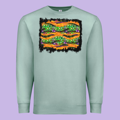 Halloween Skull Background Premium Sweatshirt Designed By Bundleandbundleshop