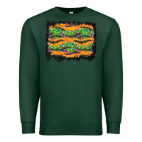 Sports Green Halloween Skull Background Premium Sweatshirt - BundleAndBundleShop