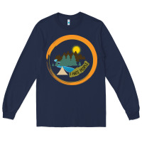 Navy I hate people camping hiking Long Sleeve Tee - Bettercallsaul