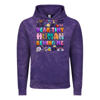 Cloud Purple dear tiny human behind me Vintage Hoodie - Artiststas