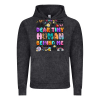 Vintage Black dear tiny human behind me Vintage Hoodie - Artiststas