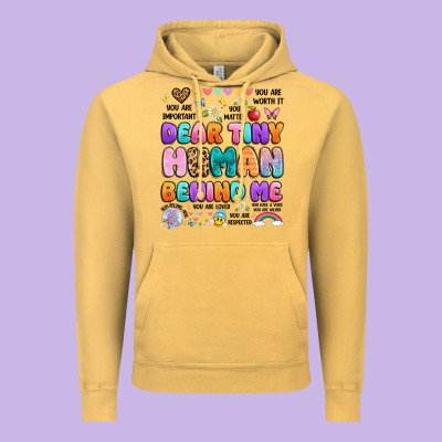 Dear Tiny Human Behind Me Vintage Hoodie Designed By Artiststas