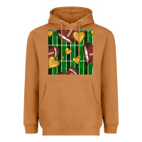 Meerkat american football field and hearts seamless pattern Heavyweight Hoodie - BundleAndBundleShop