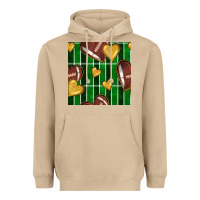 Mushroom american football field and hearts seamless pattern Heavyweight Hoodie - BundleAndBundleShop