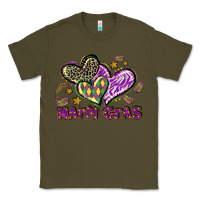 Army Green Mardi Gras heart Classic Tee - LillyAllenDesigns