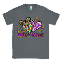 Charcoal Heather Mardi Gras heart Classic Tee - LillyAllenDesigns