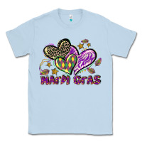 Dusty Blue Mardi Gras heart Classic Tee - LillyAllenDesigns