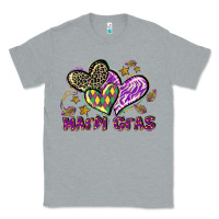 Heather Grey Mardi Gras heart Classic Tee - LillyAllenDesigns