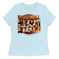 Baby Blue basketball dad Ladies Tee - Jasminsmagicworld