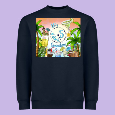 It's Five O'clock Somewhere Heavyweight Sweatshirt Designed By Tumblerdesignbyshophia