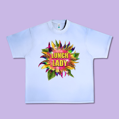 Lunch Lady Tie Dye Sunflower Urban Heavy Tee Designed By Barkaloodesign