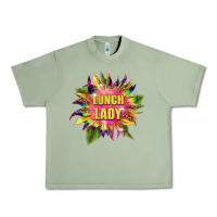 Oil Green lunch lady tie dye sunflower Urban Heavy Tee - BarkalooDesign