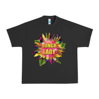 Pigment Black lunch lady tie dye sunflower Urban Heavy Tee - BarkalooDesign