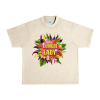 Sandshell lunch lady tie dye sunflower Urban Heavy Tee - BarkalooDesign