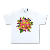 White lunch lady tie dye sunflower Urban Heavy Tee - BarkalooDesign