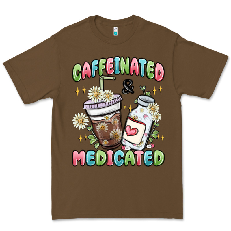 Caffeinated And Medicated Premium Tee by MaliasSmallBusiness | Teevron