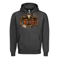 Charcoal Heather simmer down cowboy olivia Zipper Hoodie - OliviaCreatesArt