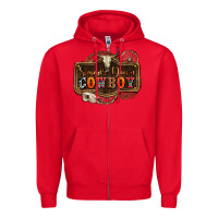 Red simmer down cowboy olivia Zipper Hoodie - OliviaCreatesArt