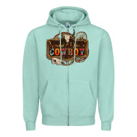 Seafoam simmer down cowboy olivia Zipper Hoodie - OliviaCreatesArt