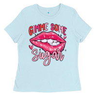 Baby Blue gimme some sugar Ladies Tee - MaliasSmallBusiness