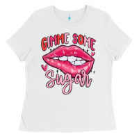 White gimme some sugar Ladies Tee - MaliasSmallBusiness