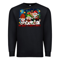 Black merry christmas gnomies wagon Premium Sweatshirt - FaDigitalArtStudio