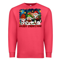 Cardinal merry christmas gnomies wagon Premium Sweatshirt - FaDigitalArtStudio