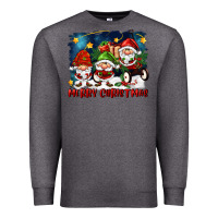 Charcoal Heather merry christmas gnomies wagon Premium Sweatshirt - FaDigitalArtStudio