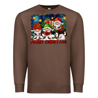 Chestnut merry christmas gnomies wagon Premium Sweatshirt - FaDigitalArtStudio