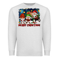Oatmeal Heather merry christmas gnomies wagon Premium Sweatshirt - FaDigitalArtStudio