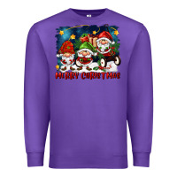 Purple merry christmas gnomies wagon Premium Sweatshirt - FaDigitalArtStudio
