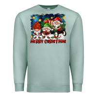 Seafoam merry christmas gnomies wagon Premium Sweatshirt - FaDigitalArtStudio