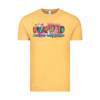 Vintage Mustard unafraid i know who holds tomorrow Vintage Tee - Artiststas