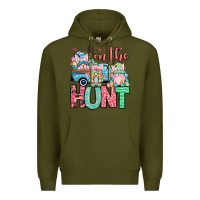 Army Green Easter gnomes on the hunt Premium Hoodie - OliviaCreatesArt