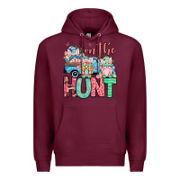 Burgundy Easter gnomes on the hunt Premium Hoodie - OliviaCreatesArt