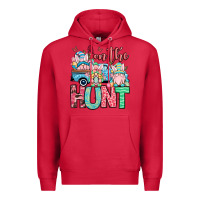 Cardinal Easter gnomes on the hunt Premium Hoodie - OliviaCreatesArt