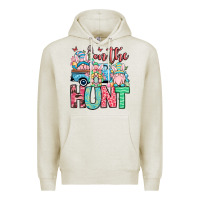 Oatmeal Heather Easter gnomes on the hunt Premium Hoodie - OliviaCreatesArt