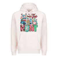 Pale Pink Easter gnomes on the hunt Premium Hoodie - OliviaCreatesArt