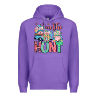Purple Easter gnomes on the hunt Premium Hoodie - OliviaCreatesArt