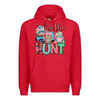 Red Easter gnomes on the hunt Premium Hoodie - OliviaCreatesArt