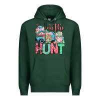 Sports Green Easter gnomes on the hunt Premium Hoodie - OliviaCreatesArt