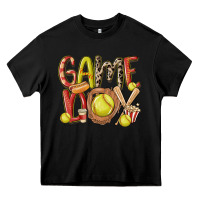 Black game day softball Heavy Core Tee - MaliasSmallBusiness