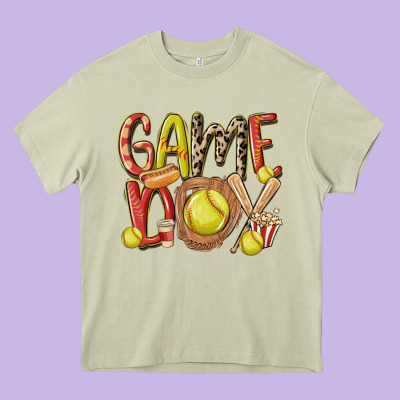 Game Day Softball Heavy Core Tee Designed By Maliassmallbusiness