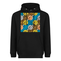 Black american football medal with leopard Heavyweight Hoodie - BundleAndBundleShop